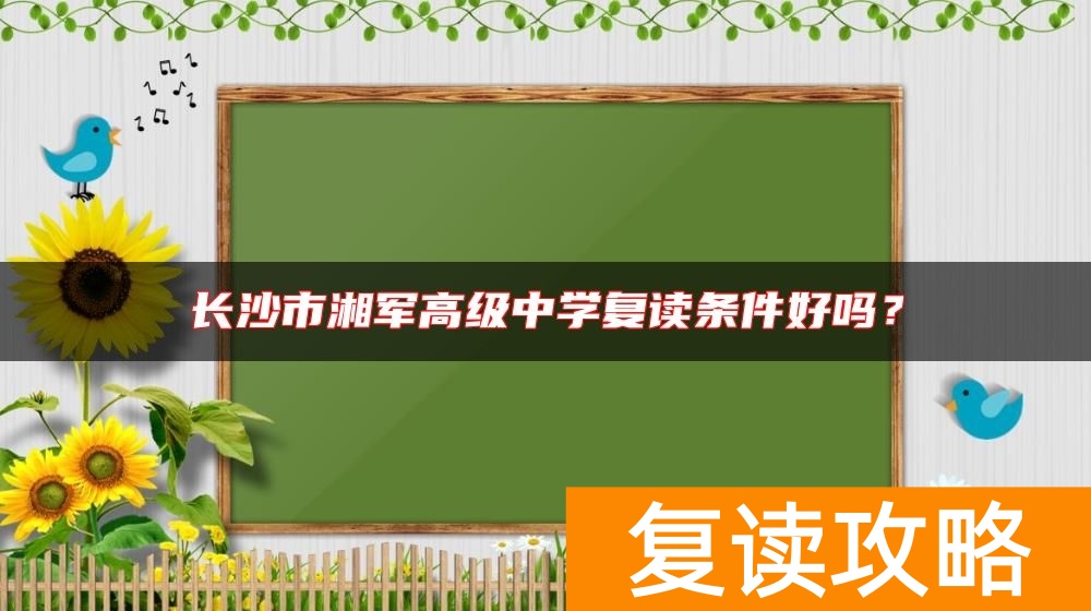 长沙市湘军高级中学复读条件好吗？