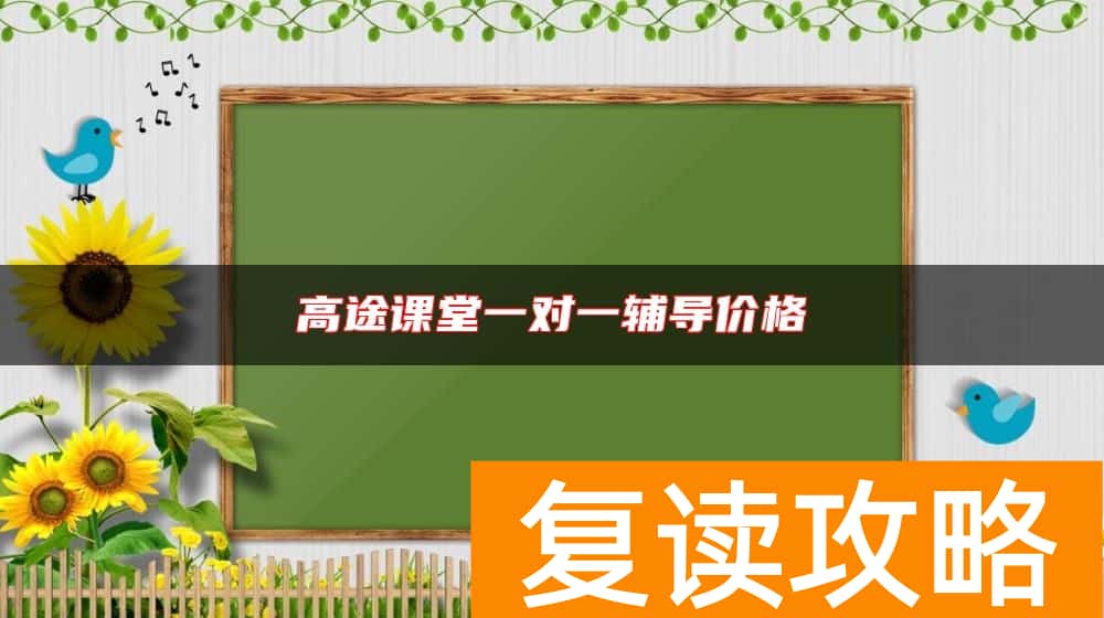 高途课堂一对一辅导价格
